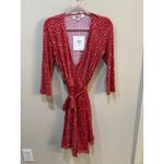 Diane Von Furstenberg  New Irina Wrap Dress Floret Poinsettia Size Medium DVF Photo 3