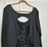 Lane Bryant Black Sequin Front Cut Out Knee Length Dress Size 18 Photo 3