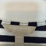 Banana Republic Navy and White Striped Short Sleeve Dress with Tie Waist In XXS Blue Photo 1