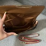 NEW Chic Brown Vegan Leather Gold Chained Fashion Bag Photo 7