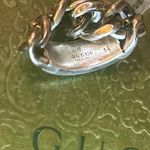 Gucci Enamel Tag Chain Ring Black AG925 Photo 4