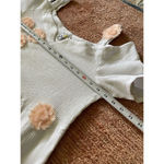 Dunes White Cold Shoulder Maxi Dress Peach Flower Appliqué Lined Size M White Size M Photo 2