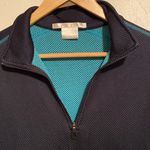 Nike Golf Navy and Teal Quarter Zip Pullover Photo 2
