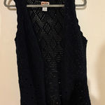 Mudd  Black Crochet Sleeveless Top Photo 0