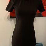 Aritzia  SUNDAY BEST Black Knit Short Sleeve Mini Dress Size 6 M Small Stretch Photo 0