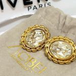 Givenchy Authentic RARE Vintage 18kt G.P Crystal Statement Earrings Photo 10