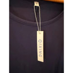 Qixing Navy Cold Shoulder Dress Size Small Blue Photo 3