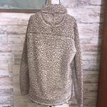 Grizzly sherpa quarter zip sweatshirt pull over top size small brown/tan warm Photo 4