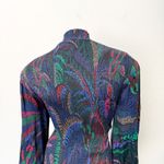 Farm Rio [] Amazonia Night Smocked Mock Neck Long Sleeve Mini Dress Size Large L Photo 7