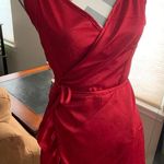 Princess Polly Red Wrap Dress Photo 0