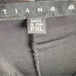 Tiana B  black cowl neck ruched sides black dress size XL petite Photo 5