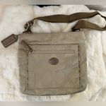 Coach Vintage  Signature Nylon Crossbody Swingpack – Khaki Saddle Photo 2