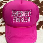 Somebody’s Problem Trucker Hat Pink Photo 0