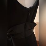 Evan Picone  Black Chiffon Midi Dress Ribbon Wrapped & Draped on Waist Sz 12 Photo 7