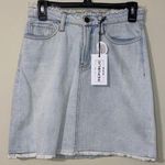 FOR THE REPUBLIC  DENIM 2/25 light blue wash skirt Photo 0