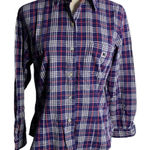 Vintage McGregor Button Up Shirt M Blue Plaid Long Sleeves Pocket Collared Size M Photo 0