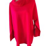 Cyrus Red Cowl Neck Hi Low Sweater Photo 0