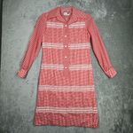 Henry Lee Dress Womens 6 Red White Gingham Plaid Sheath Preppy Picnic Casual Photo 1