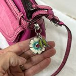 Brighton Beautiful Pink leather crossbody bag with bag charms Photo 1