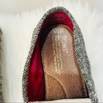 Toms Womens 7.5 Black White Tweed Classic Slip On Shoes Fur inserts Photo 8