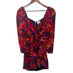 Saylor  Alouette Red Floral Mini‎ Dress Women's Size XS Puff Sleeve Poppy Print Photo 5
