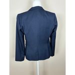 Emily Navy Blue One Button Blazer Jacket Womens Size 10 Zip Pocket Career Photo 1