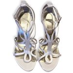 Roger Vivier Ondulating Sphere Heeled Sandal in White Satin Size 7 Photo 2