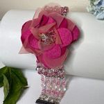 Statement Flower Choker Necklace Pink Photo 0