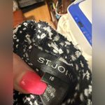 St. John  Black Ribbed Sheath Midi Dress Photo 2