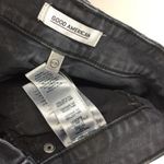 Good American  The Bombshell Frayed Denim Miniskirt 0/25 Black Photo 1