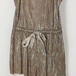 Victoria's Secret ‎ Gold V Neck Plisse Romper Small Fairytale Metallic Fantasy Photo 0