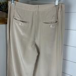 Elizabeth and James  Silk Wide Leg Touser Pants Cream Women's Size 6 Photo 2