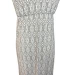 Mossimo Supply Co Mossimo gray geometric crochet hem maxi dress casual summer neutral boho Photo 6