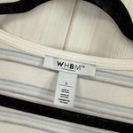 White House | Black Market  Women’s Large Striped White Tee Stretchy Photo 1
