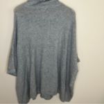 Caslon  Womens M/L Sweater Pullover Gray Knit Short Sleeve Turtleneck Stretch Photo 3