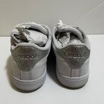 Reebok  Classic White Leather Silver Tennis Shoes 11 Photo 2