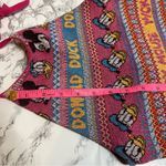 ZARA NWT  Disney Dress Halter Tank Stretch Mini Mickey Mouse Donald Duck Photo 3