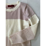 Love Scarlett Sweater Dress Striped Bodycon Pink Cream Valentine’s Day Spring Lg Photo 4