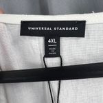 Universal Standard Wrap Dress White Linen Blend Size 4XL Plus 38-40 New Photo 2