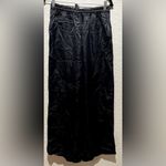 Athleta  NWT Satin Feel Like Black Wide-Leg Pants With Pockets Size M Photo 4