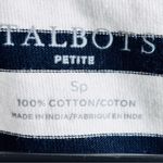 Talbots  Striped Christmas Wreath Beaded Red Velvet Crew Neck Tee Long Sleeve Sp Photo 3