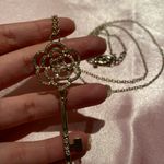 Forever 21 Gold Rose Key Long Necklace Photo 2