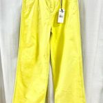 NWT Wrangler x Staud The Loose Low Rise Wide Leg Jeans Yellow Women's W26 X L32 Size 26 Photo 0