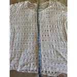 Made In Italy sz L Womens White Cut Out Embroidered Sheer Lace Gauzy Top Blouse Size L Photo 4