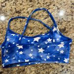 No Boundaries Blue and white star sports bra Photo 1