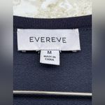 Evereve Elastic Waistband Drawstring Navy Blue Midi Dress size medium Photo 11