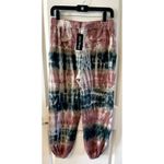 POL NWT pink brown blue tie dye jogger high rise tapered cotton size small Photo 2