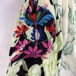 JODIFL  M Blouse Top High Neck Peasant Floral Boho Embroidered Puff Sleeve Gypsy Photo 3