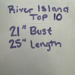 River Island Top Women L Blue Animal Print Tie Neck Classic Long Sleeve Spring Photo 9