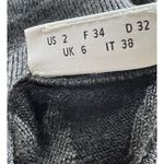 Akris Punto  Sweater Womens 2 Wool Jacquard Mock Neck Gray Black Spotted Pullover Photo 11